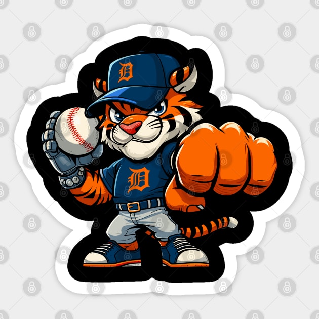 Tigers Detroit Sticker by Bentonhio